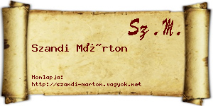 Szandi Márton névjegykártya